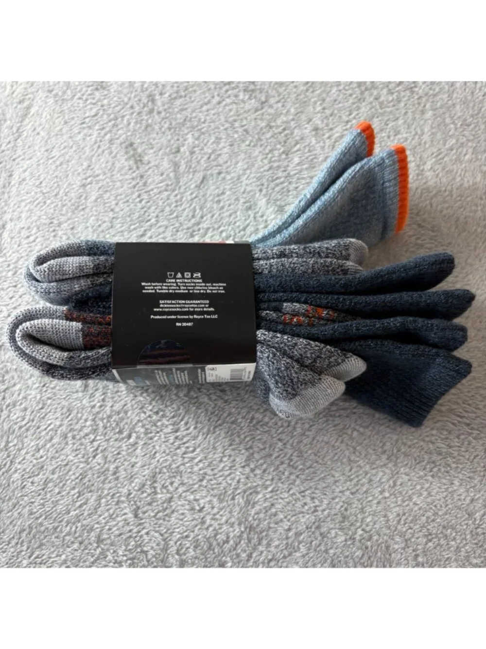 Dickies Steel Toe Crew Wool Blend Thermal Socks 3 Pairs Midweight 6-12 Blue New